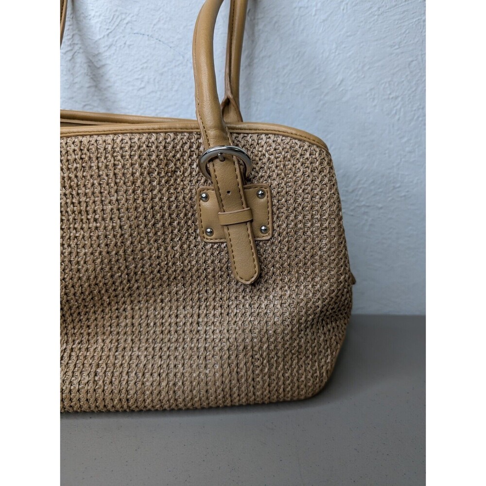 Croft Barrow Satchel Handbag Purse with Cosmetic Bag Tan Neutral Shoulder Bag - Picture 4 of 12